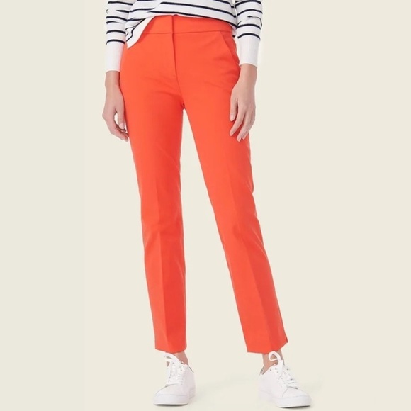 NWT J. Crew New Remi Pant in Bi Stretch Cotton in Grenadine Red - Picture 1 of 10